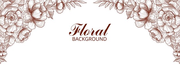 Design moderno banner cornice floreale decorativa