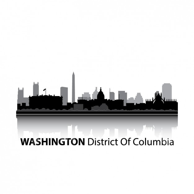Vettore gratuito design orizzonte washington