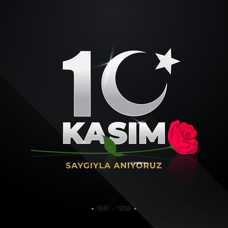Vettore gratuito design piatto ataturk memorial day