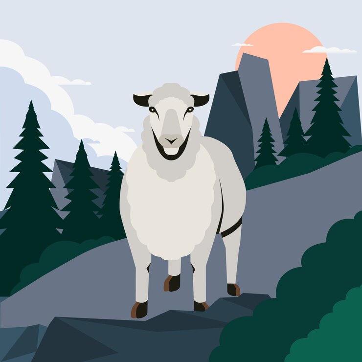 Vettore gratuito design piatto colori tenui illustrazione animale
