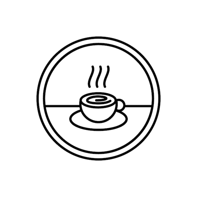 Design piatto della segnaletica del caffè