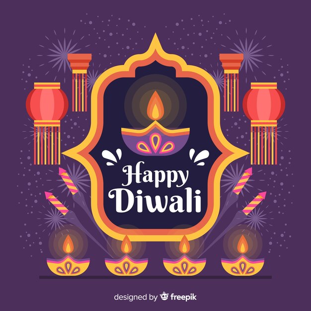 Design piatto di diwali sfondo