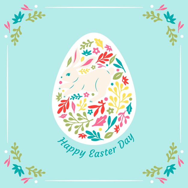 Design piatto felice giorno di Pasqua design