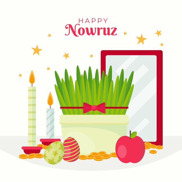 Design piatto felice nowruz