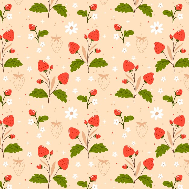 Design piatto frutta e motivo floreale