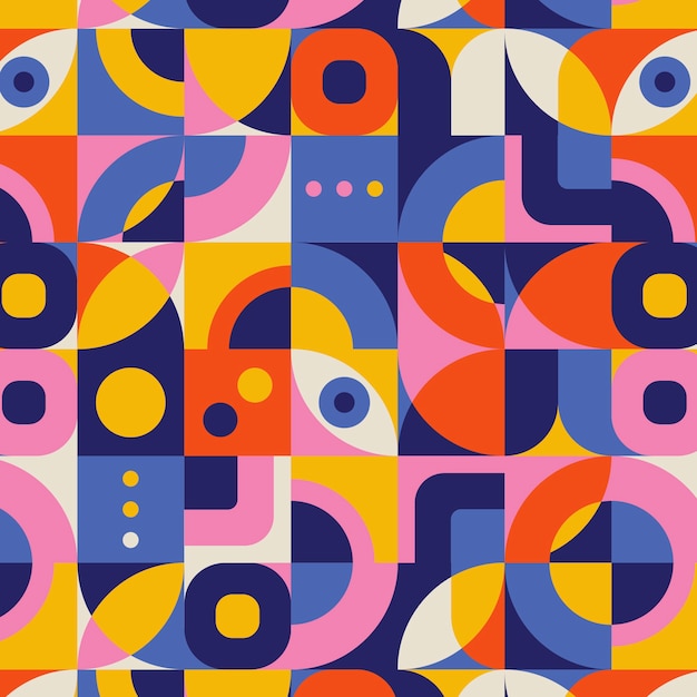 Design piatto geometrico e motivo a mosaico