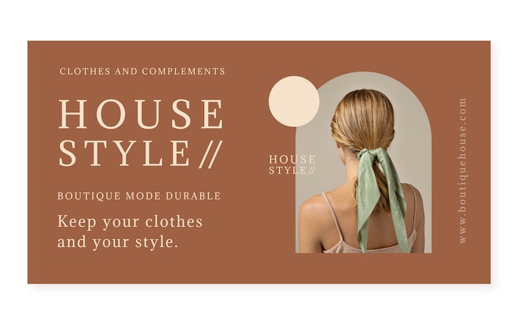 Vettore gratuito design piatto modello boutique minimal design