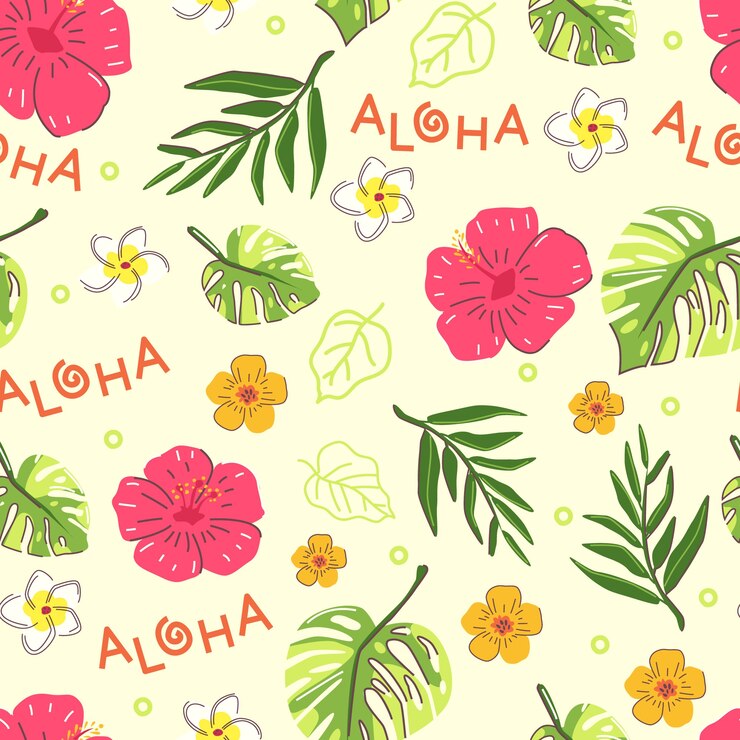 Vettore gratuito design piatto modello camicia hawaiana