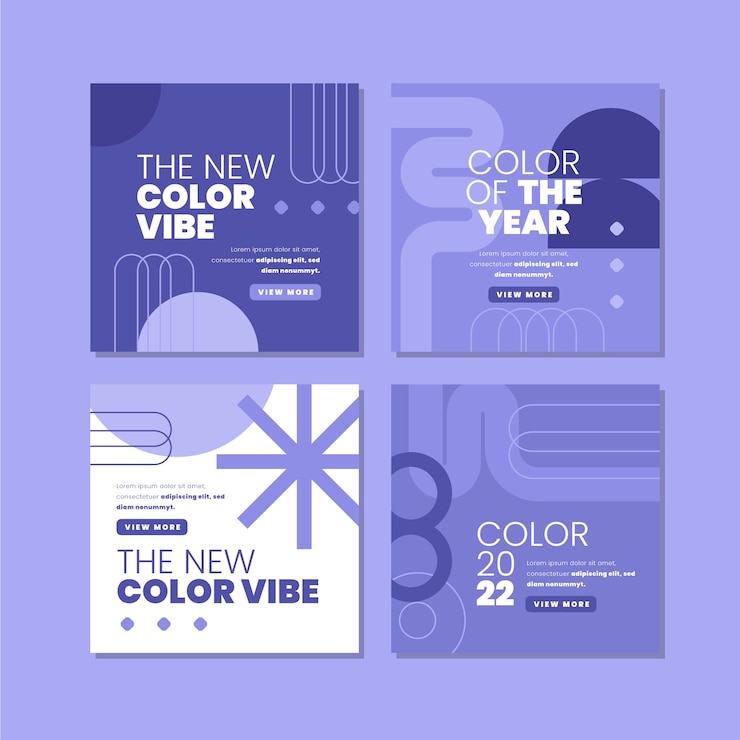 Vettore gratuito design piatto molto peri instagram post collection