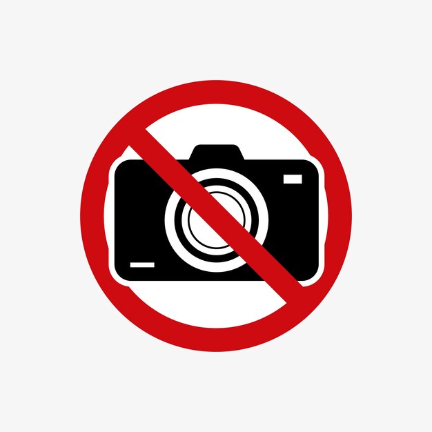 Design piatto nessun segno fotografico