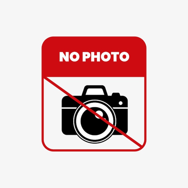 Design piatto nessun segno fotografico