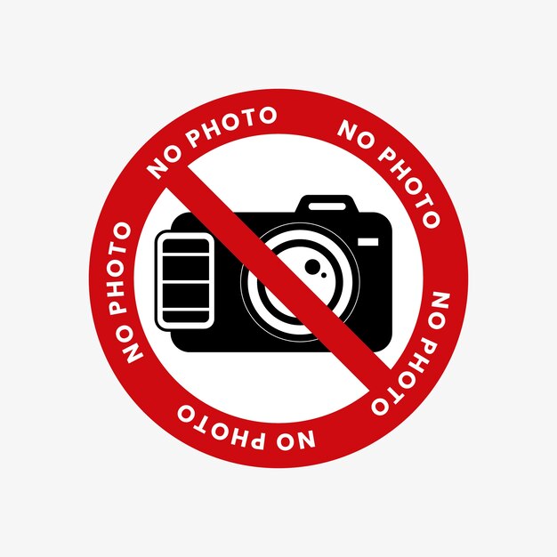 Design piatto nessun segno fotografico