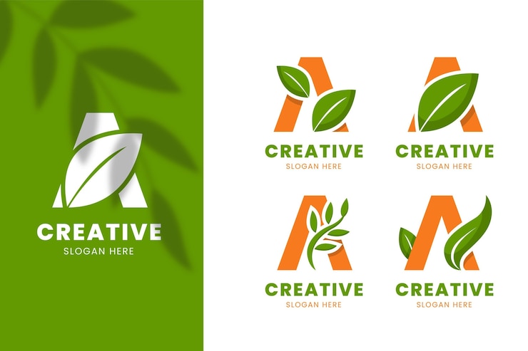 Vettore gratuito design piatto un modelli di logo