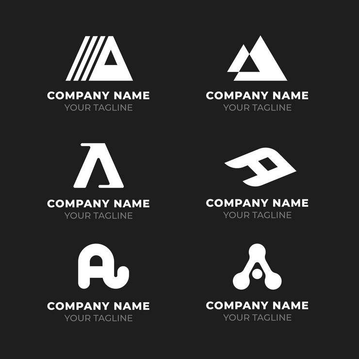Vettore gratuito design piatto una collezione di modelli di logo