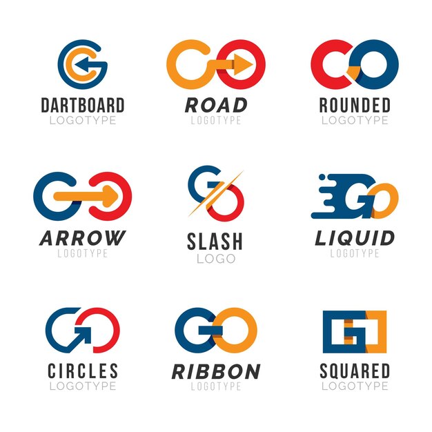 Design piatto vai modello di logo
