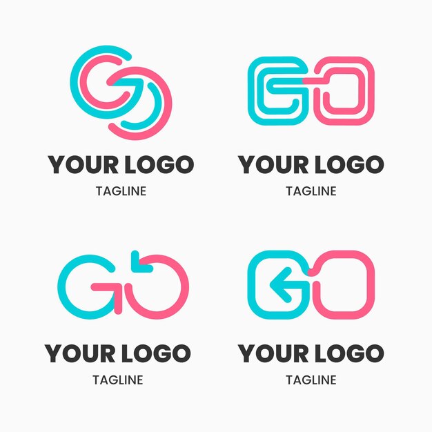 Design piatto vai modello di logo