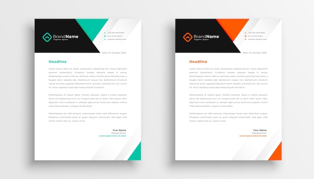 Design semplice della carta intestata per la tua attività