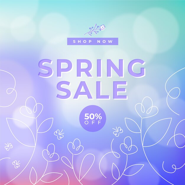 Design sfocato per la vendita di primavera