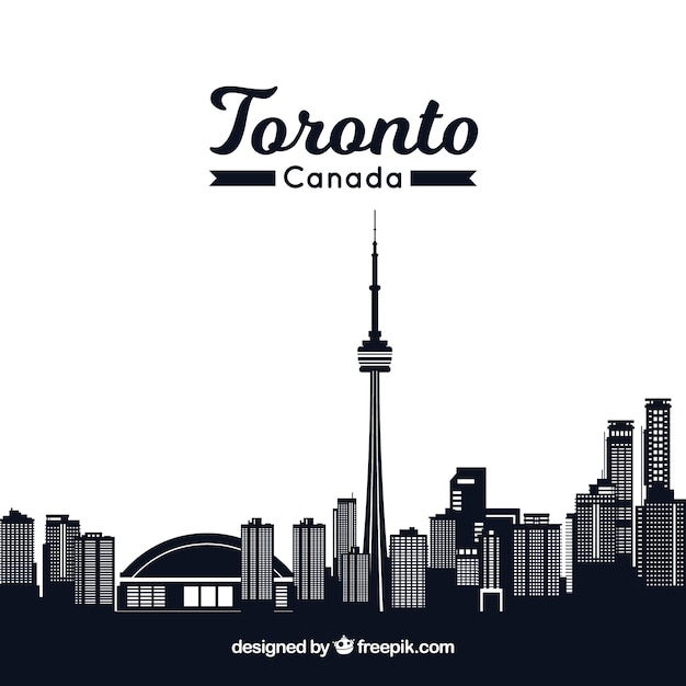 Design skyline scuro di Toronto