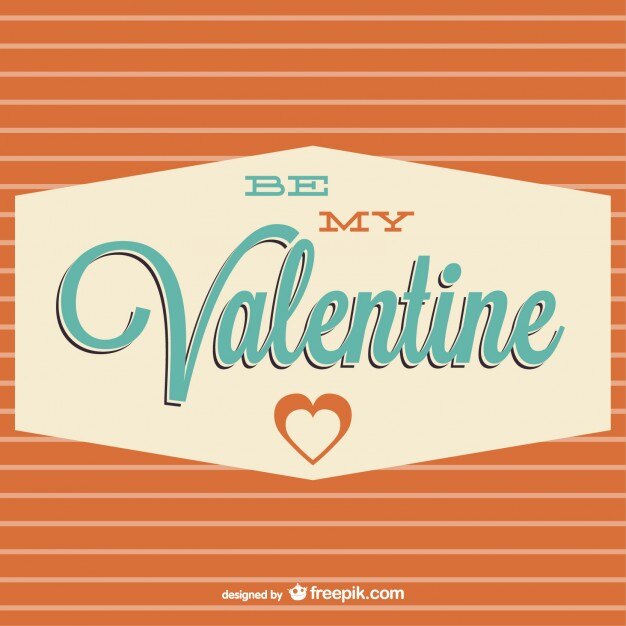 Vettore gratuito design tipografia retrò per carta san valentino