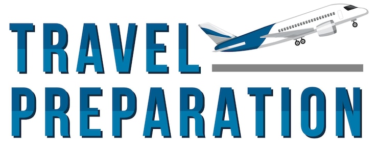 Vettore gratuito design tipografico per la preparazione del viaggio