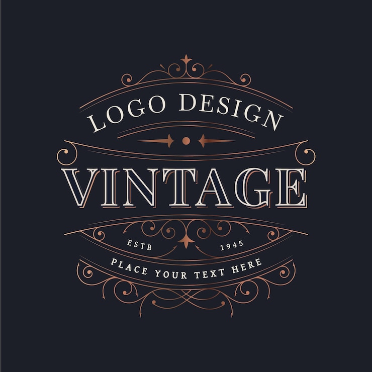 Vettore gratuito design vintage con decorazioni ornamentali