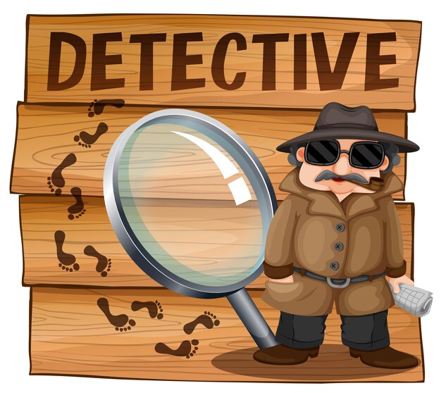 Detective in soprabito marrone