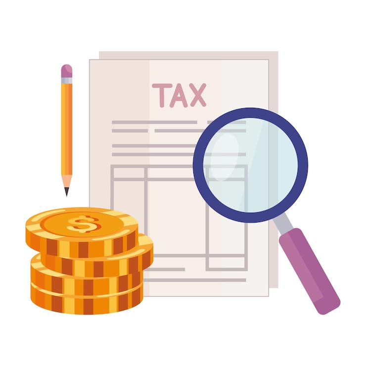 Vettore gratuito dichiarazione fiscale finanziaria