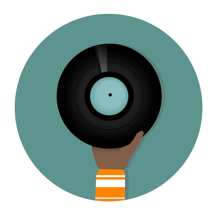 Vettore gratuito disco in vinile