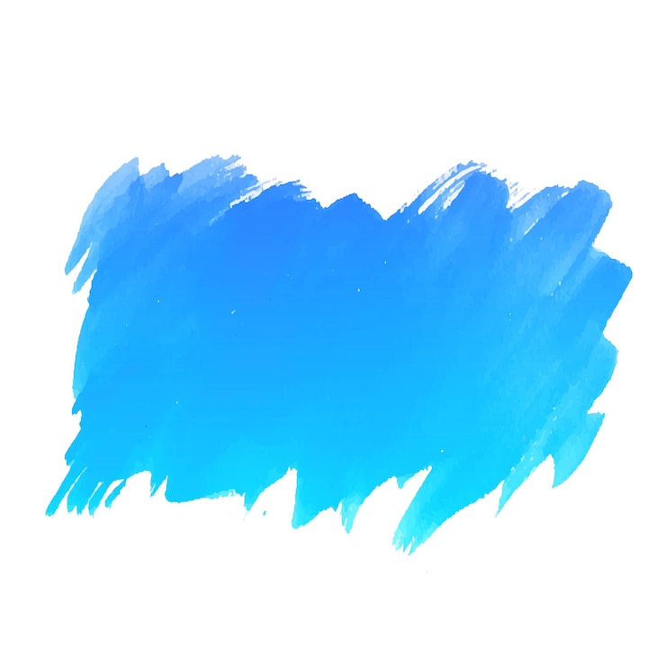 Vettore gratuito disegnare a mano il disegno ad acquerello con tratto di pennello blu