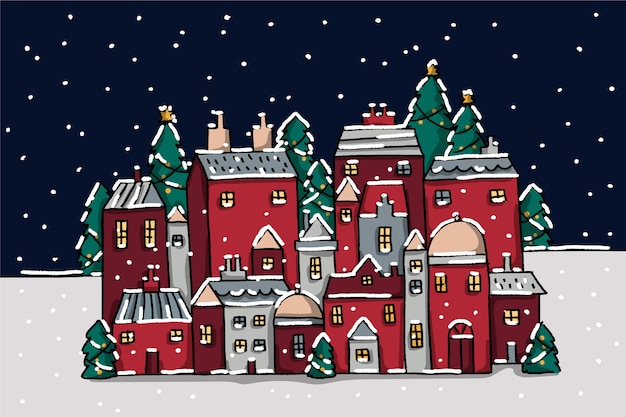 Disegnata a mano città natale sfondo