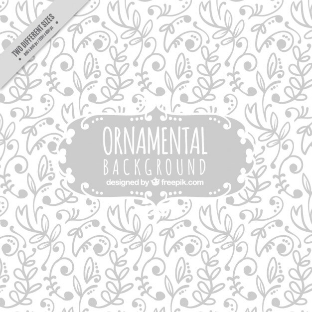 Vettore gratuito disegnata a mano foglie di sfondo ornamentali