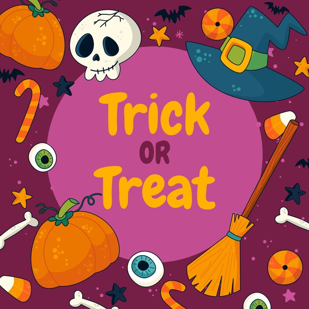 Disegnata a mano halloween background