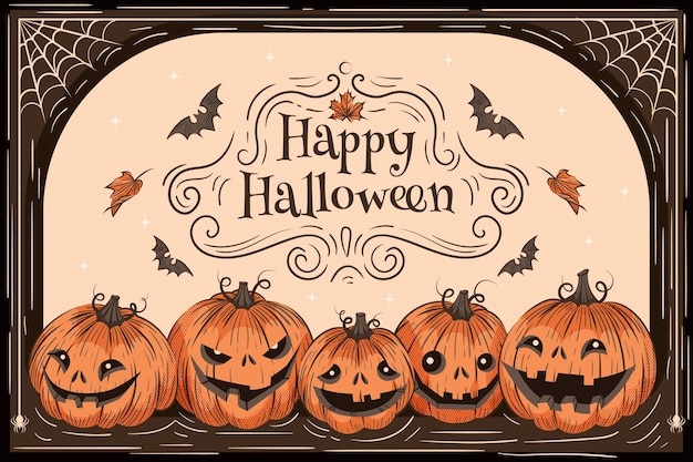 Disegnata a mano halloween background