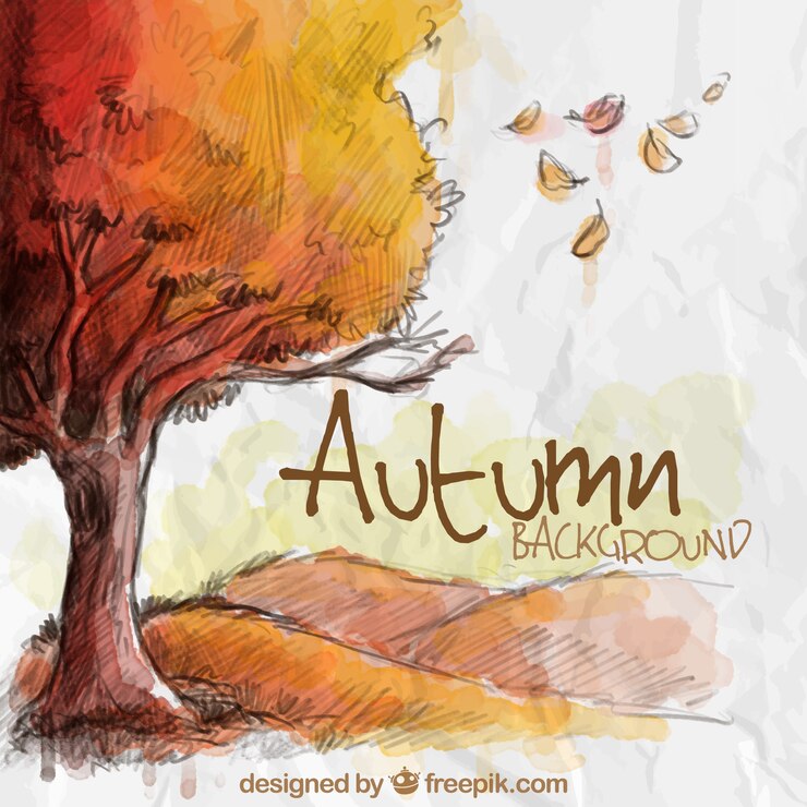 Vettore gratuito disegnata a mano sfondo autunnale