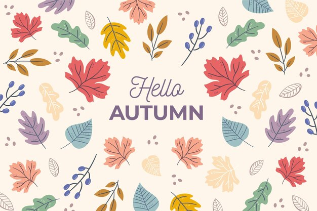 Disegnata a mano sfondo autunnale