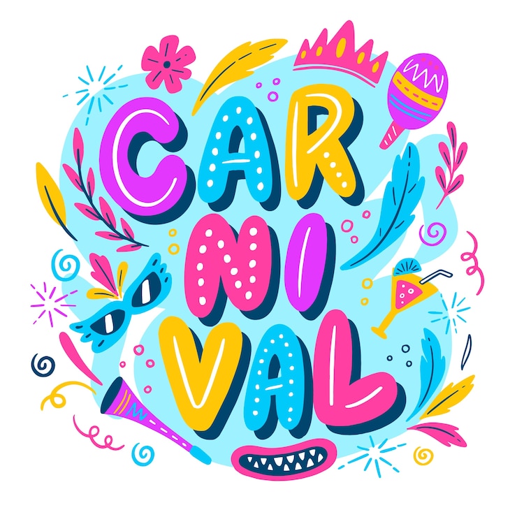 Vettore gratuito disegnata a mano sfondo carnevale brasiliano