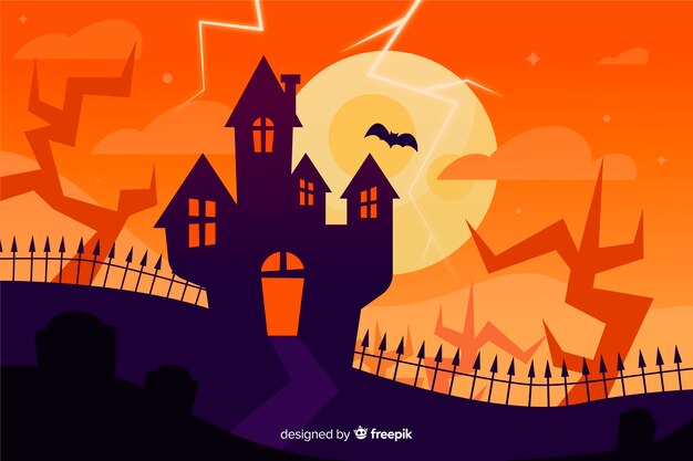 Disegnata a mano sfondo di halloween