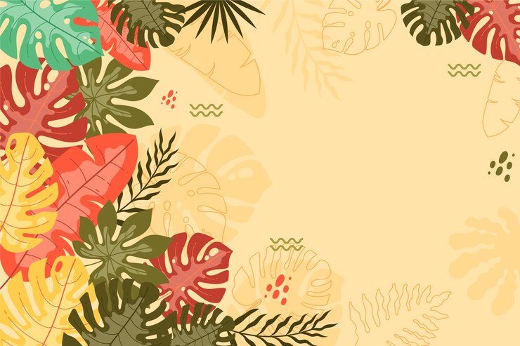 Vettore gratuito disegnata a mano sfondo tropicale