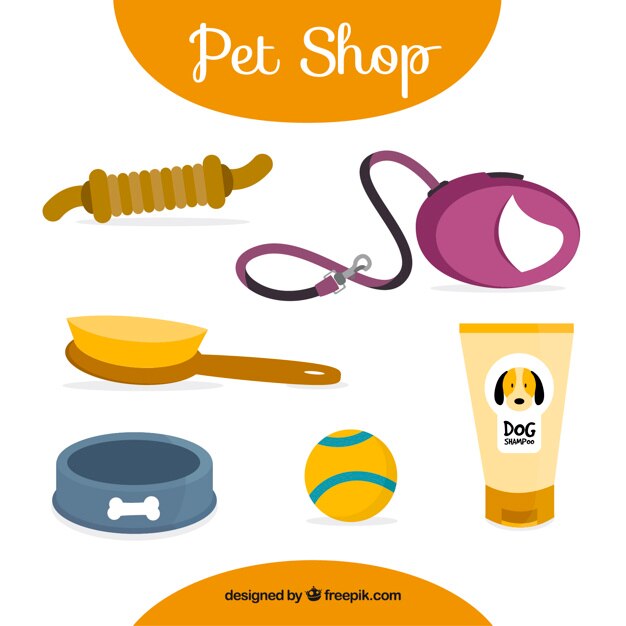 disegnati a mano accessori negozio di animali