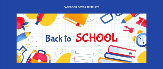 Disegnato a mano al modello di copertina dei social media della scuola