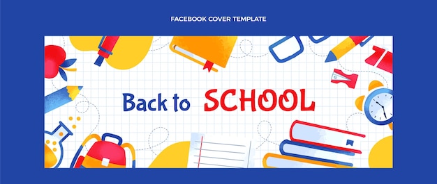 Disegnato a mano al modello di copertina dei social media della scuola