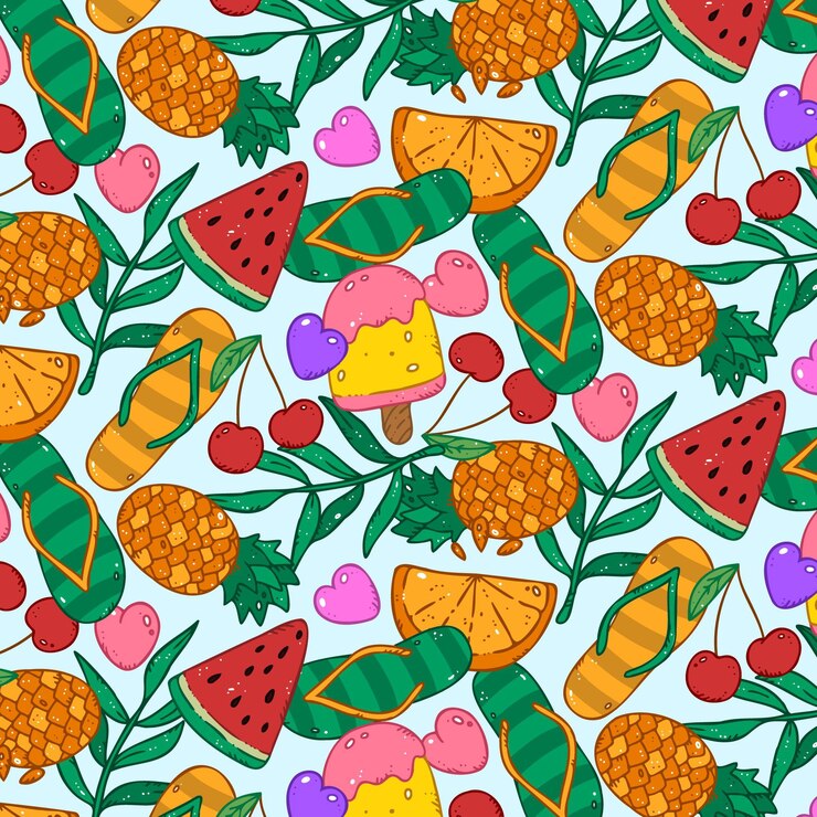 Vettore gratuito disegnato a mano estate