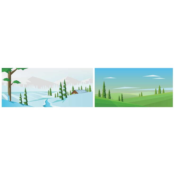 Vettore gratuito disegni set natura