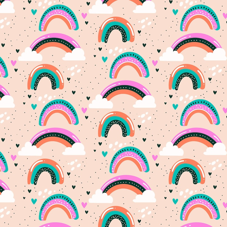 Vettore gratuito disegno a disegno arcobaleno
