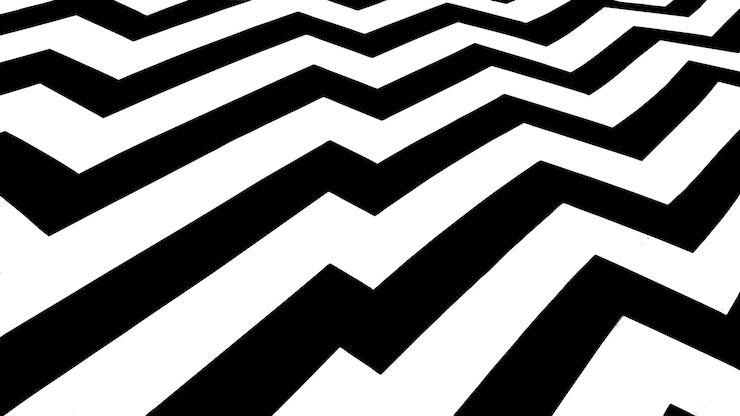 Vettore gratuito disegno a zigzag a strisce bianche e nere