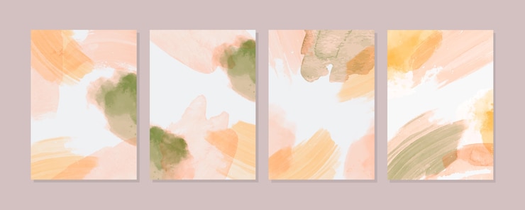 Vettore gratuito disegno astratto delle copertine dell'acquerello