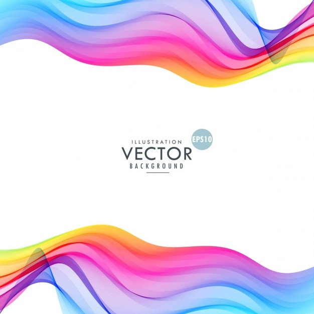 Vettore gratuito disegno colorato onda sfondo astratto