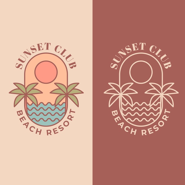 Disegno del beach club disegnato a mano