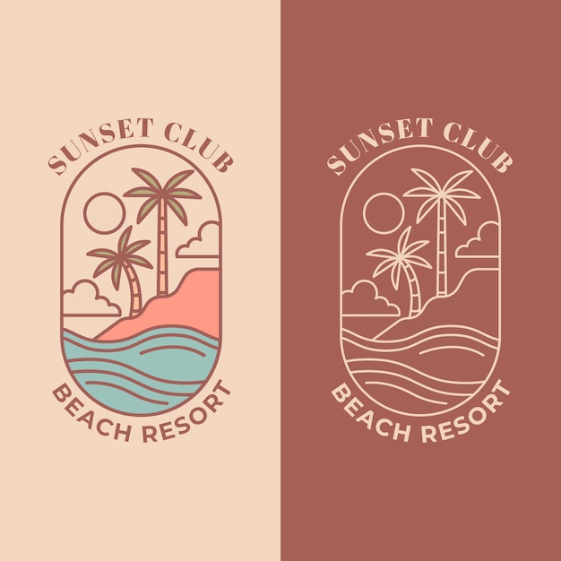 Disegno del beach club disegnato a mano